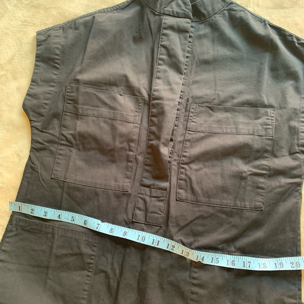 NWT Everlane Black The Easy Workwear Utility shirt Dress Black Organic Cotton - Picture 6 of 9